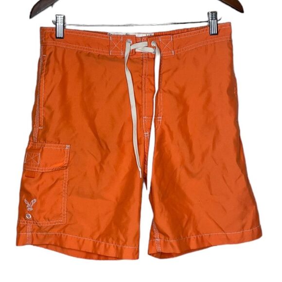 American Eagle Orange lined Swimming Trunks size Small - Picture 1 of 4